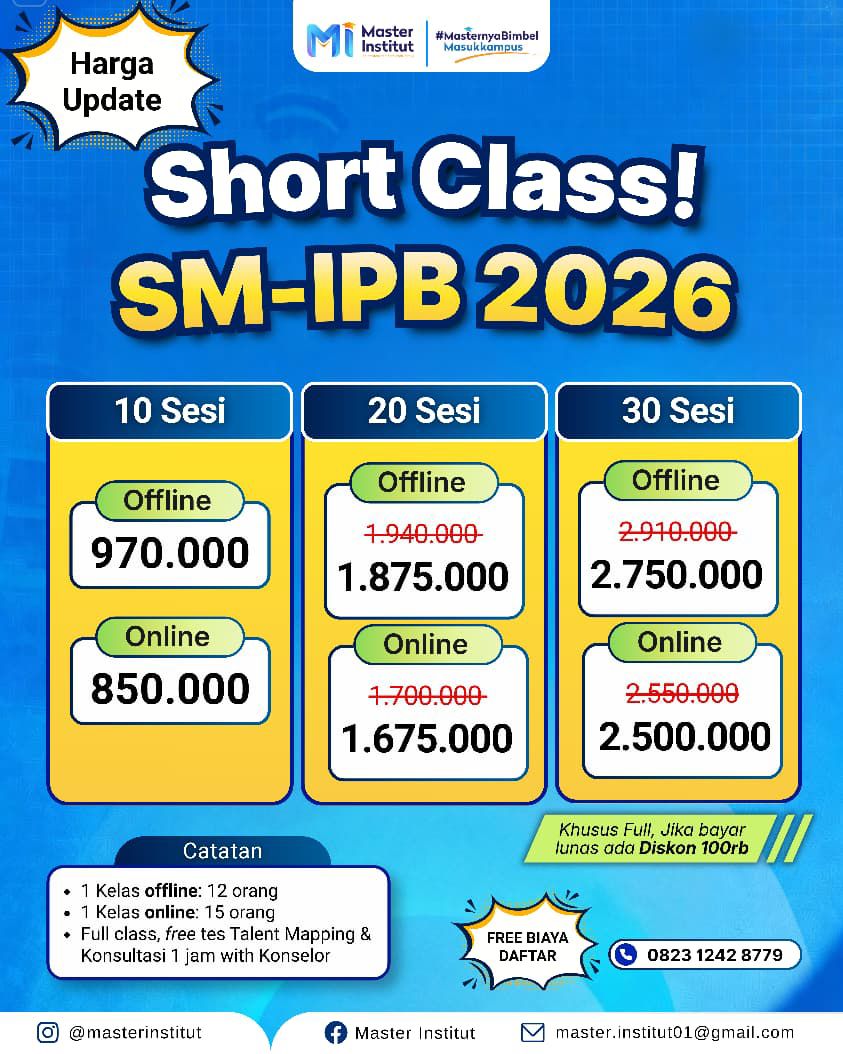 Short Class! SM-IPB 2026